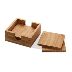 Set of bamboo coasters (4 pcs)