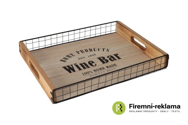 Wooden serving tray Wine Bar - large