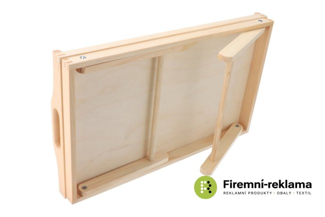 Wooden bed serving table 50x30 cm - unvarnished