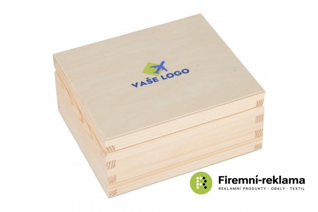 Wooden tea box - 4 compartments