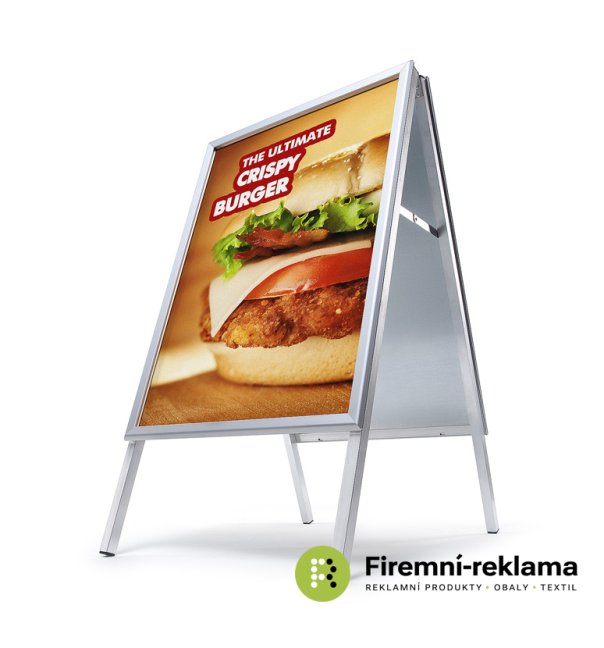 A-Board 32 mm Mitred Corners 50 x 70 cm - Packaging: 1pcs, Colour: silver