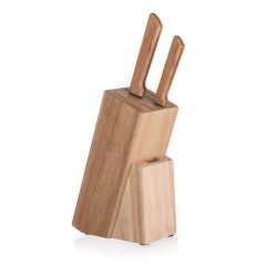 Wooden knife stand BRILLANTE rubber tree - 22 x 17 x 9 cm