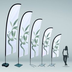 Beach flag, FEATHER, complete set