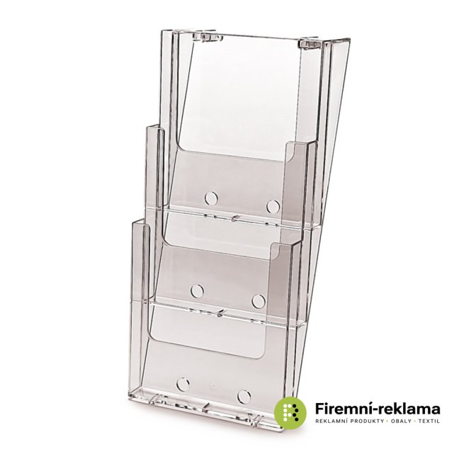 2 tier A4 Counter/Wall Brochure Holder - Colour: transparent, Variant: Taymar® Brochure Holder Wall 3x A4 Portrait, Media Size: 3 x A4