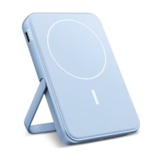 MagSafe powerbanka 5000 mAh magnetická power banka světle modrá vhodná pro bezdrátové nabíjení