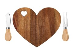 Cheese serving set - heart