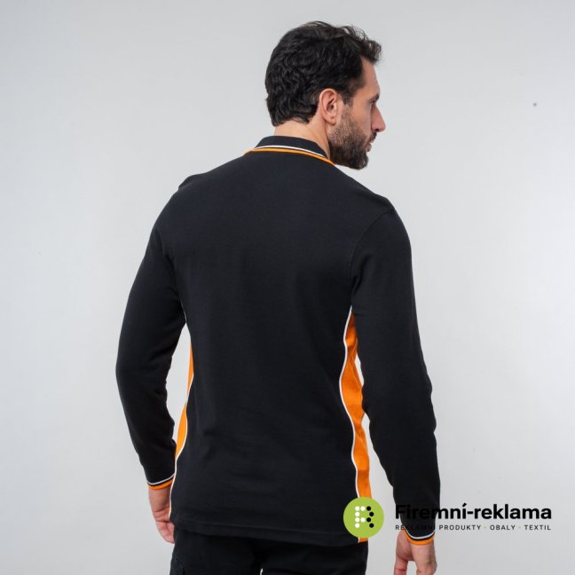 James Ross Polo Malta - Colour: black/orange, Size: S