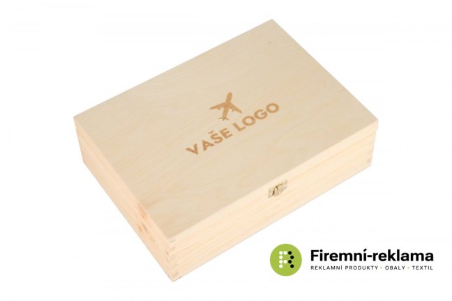 Dřevěná krabička 33,5 x 24,5 x 10 cm
