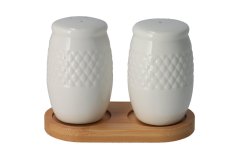 Porcelain-bamboo salt and pepper shaker