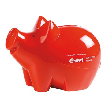 Personalised piggy bank red, money box