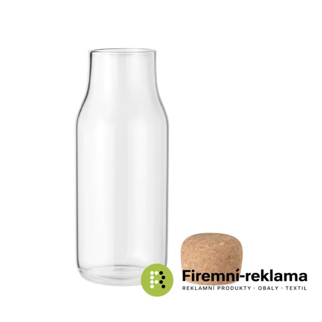 Glass bottle with cork stopper 600 ml