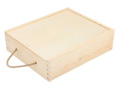 Firemní dárek - Dřevěná truhla na 3 vína