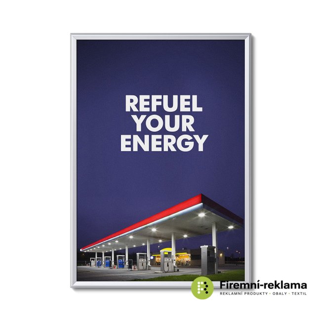 A0 Snap Frame - Colour: silver, Media Size: A0 (841 x 1189 mm), Frame Profile: 32 mm, Corner Type: Mitred Corners