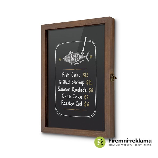 Wooden Showcase A3 - Colour: brown, Media Size: A3 (297 x 420 mm)