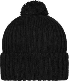 Knitted Cap with Pompon
