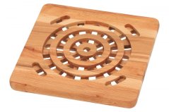 Square beech pot mat