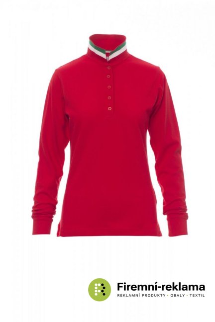 Women's polo shirt LONG NATION LADY - Colour: white/italy, Size: M