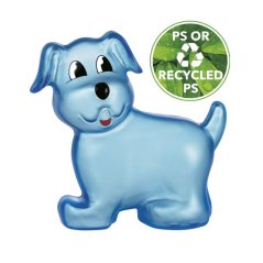 Pokladnička pejsek modrý transparentní, pokladnička pro děti