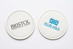 Rozetky - papírové podtácky s potiskem, 6vrstvé, průměr 8, 9 nebo 10cm, vlastní reklamní potisk, ideální jako papírové podložky pod šálek i pod sklenice, při servírování kávy nebo malých dezertů.