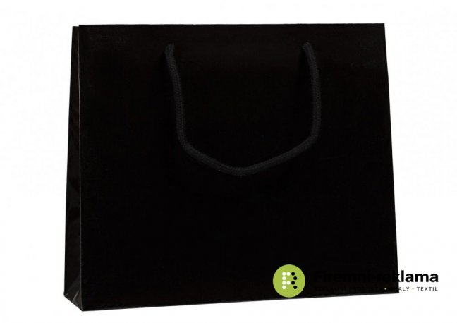 Papírová taška MODEL 2 černá - Velikost: 14x7x14cm