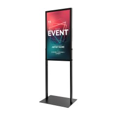 Sky Go 43" digital totem, black, with monitor