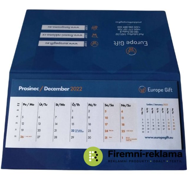 Desk calendar with pads and indexes - Packaging: 250pcs