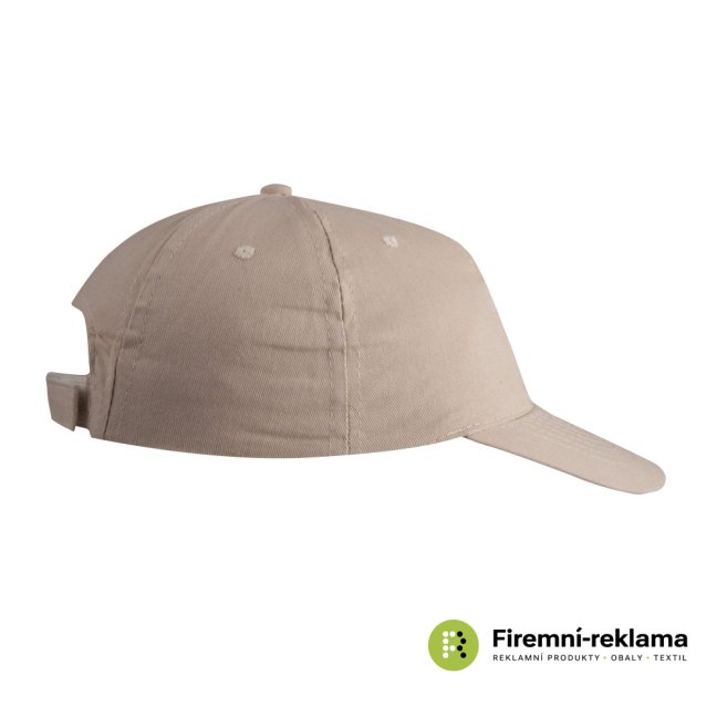 Cap with advertising print - Packaging: 100pcs, Colour: beige