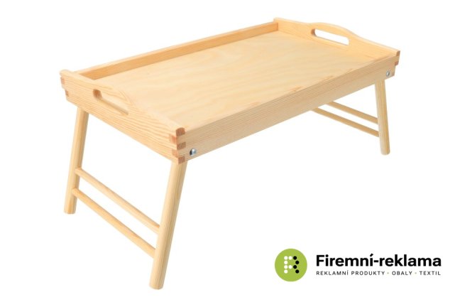 Wooden bed serving table 50x30 cm