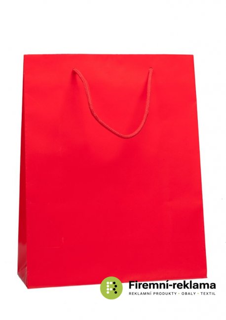 Papírová taška MODEL 2 červená - Balení: 1ks, Velikost: 16x8x25cm