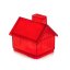 Transparent money box Red Sweet Home
