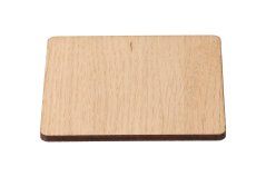 Set of 6 square oak coasters