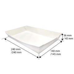 Paper food tray with possibility of advetising print