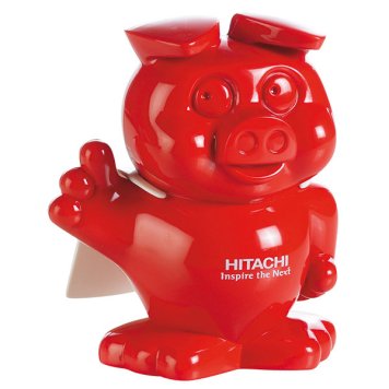 Customised piggy bank red, money box