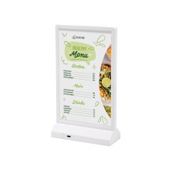 LED menu stand, type T, DL, white