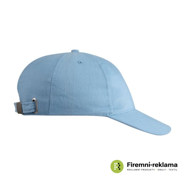 Cap 6 panels with advertising print - Packaging: 100pcs, Colour: white