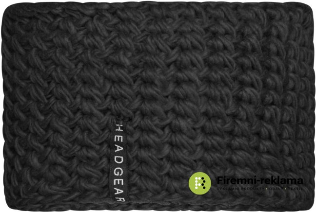 Crocheted Headband - Colour: black, Size: one size