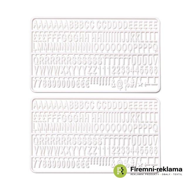 Křídový popisovač  - bílý (15mm) - Barva: white, Varianta: Set of White Plastic Letters for Black Letter Board