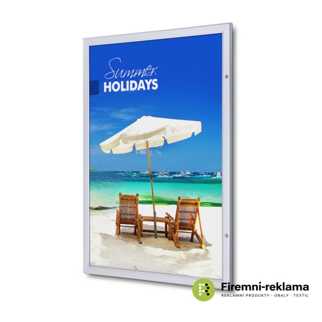 Lockable Poster Case - Economy - Colour: silver, Media Size: 700 x 1000 mm