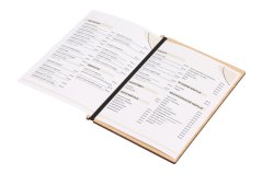 Dřevěná deska na menu A4 - dub