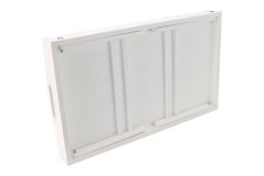 Wooden bed serving table 50x30 cm white