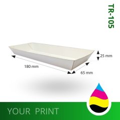 Paper food tray with possibility of custom print Paper food tray with possibility of custom print
