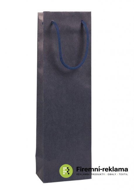 Papírová taška GLASS - Balení: 1ks, Velikost: 12x9x40cm, Barva tašky: modrá