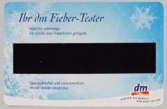 Forehead thermometer, on card