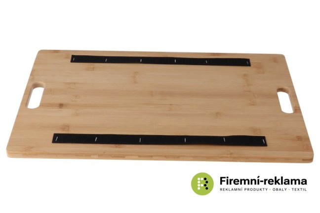 Bamboo serving tray with cushion 45 x 31 cm