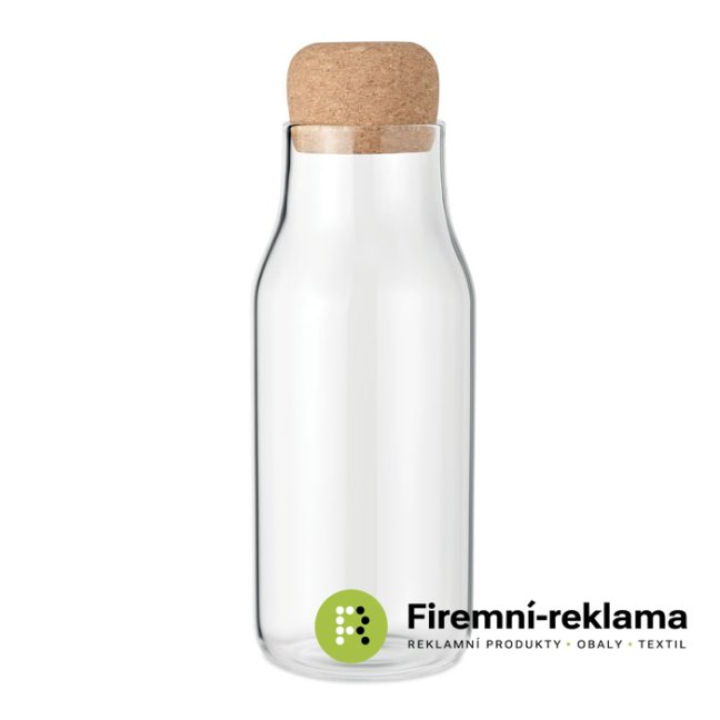 Glass bottle with cork stopper 600 ml