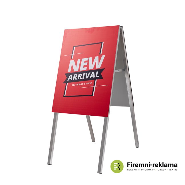 A-Board Stick On - Colour: silver, Variant: Set of Aboard Stick-On Format 500x700mm Legs and Universal Velcro