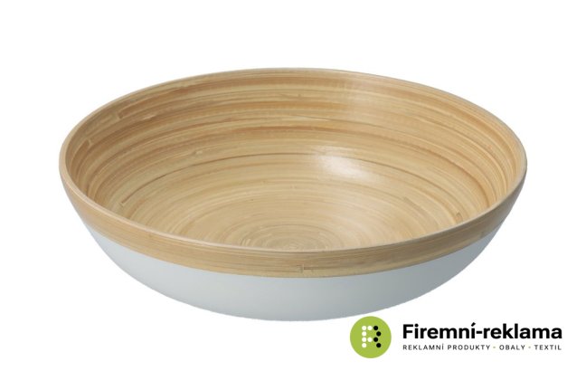 Bamboo bowl white - 23 cm