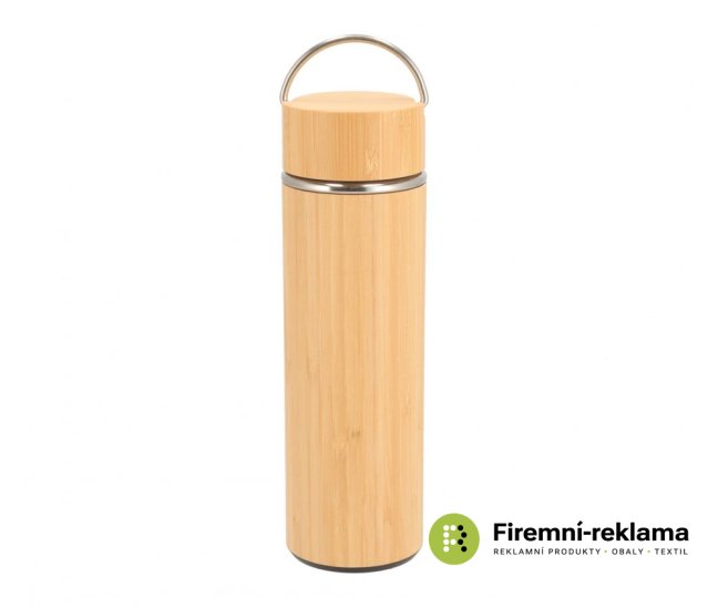 Dřevěná termoska 400 ml - bambus