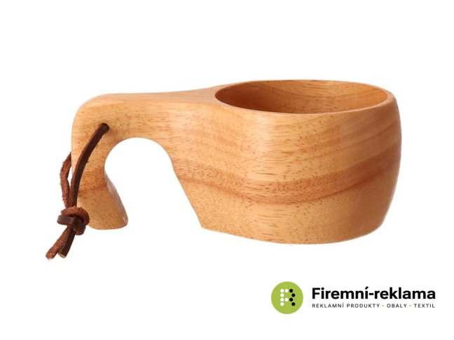 Wooden kuksa with handle