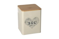 Tin can with lid - salt